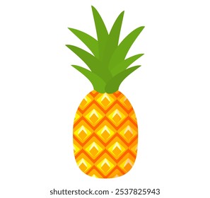 pineapple fruit vector. pineapple fruit vector collection. pineapple fruit illustration in flat style. fresh summer fruit.