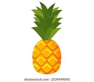 Pineapple fruit vector. pineapple fruit vector collection. pineapple fruit illustration in flat style. fresh summer fruit.
