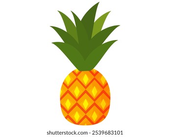 Pineapple fruit vector. pineapple fruit vector collection. pineapple fruit illustration in flat style. fresh summer fruit.