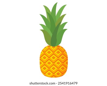Pineapple fruit vector. pineapple fruit vector collection. pineapple fruit illustration in flat style. fresh summer fruit.