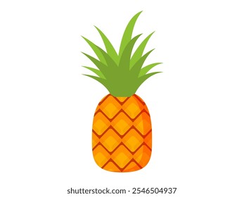 Pineapple fruit vector. pineapple fruit vector collection. pineapple fruit illustration in flat style. fresh summer fruit.