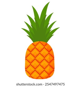 Pineapple fruit vector. pineapple fruit vector collection. pineapple fruit illustration in flat style. fresh summer fruit.