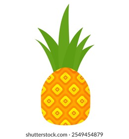 Pineapple fruit vector. pineapple fruit vector collection. pineapple fruit illustration in flat style. fresh summer fruit.