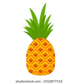 Pineapple fruit vector. pineapple fruit vector collection. pineapple fruit illustration in flat style. fresh summer fruit.