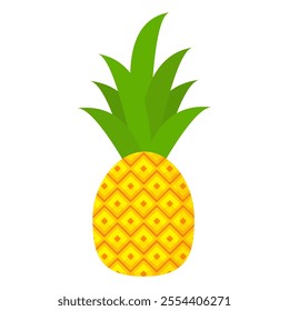 pineapple fruit vector. pineapple fruit vector collection. pineapple fruit illustration in flat style. fresh summer fruit.