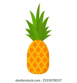 pineapple fruit vector. pineapple fruit vector collection. pineapple fruit illustration in flat style. fresh summer fruit.