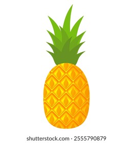 pineapple fruit vector. pineapple fruit vector collection. pineapple fruit illustration in flat style. fresh summer fruit.