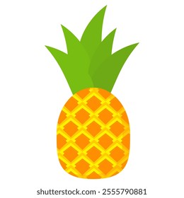 pineapple fruit vector. pineapple fruit vector collection. pineapple fruit illustration in flat style. fresh summer fruit.