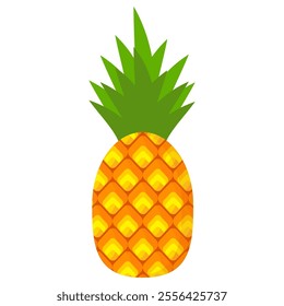 pineapple fruit vector. pineapple fruit vector collection. pineapple fruit illustration in flat style. fresh summer fruit.