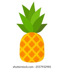 pineapple fruit vector. pineapple fruit vector collection. pineapple fruit illustration in flat style. fresh summer fruit.