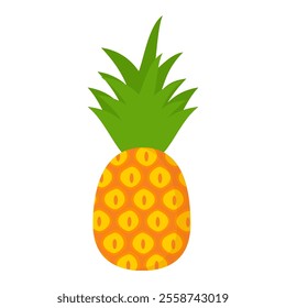 pineapple fruit vector. pineapple fruit vector collection. pineapple fruit illustration in flat style. fresh summer fruit.