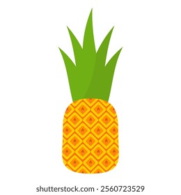 pineapple fruit vector. pineapple fruit vector collection. pineapple fruit illustration in flat style. fresh summer fruit.