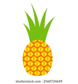 pineapple fruit vector. pineapple fruit vector collection. pineapple fruit illustration in flat style. fresh summer fruit.