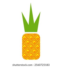 pineapple fruit vector. pineapple fruit vector collection. pineapple fruit illustration in flat style. fresh summer fruit.