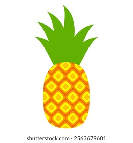 pineapple fruit vector. pineapple fruit vector collection. pineapple fruit illustration in flat style. fresh summer fruit.