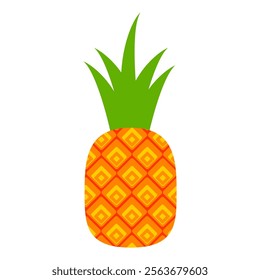 pineapple fruit vector. pineapple fruit vector collection. pineapple fruit illustration in flat style. fresh summer fruit.