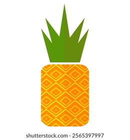 pineapple fruit vector. pineapple fruit vector collection. pineapple fruit illustration in flat style. fresh summer fruit.