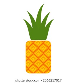 pineapple fruit vector. pineapple fruit vector collection. pineapple fruit illustration in flat style. fresh summer fruit.