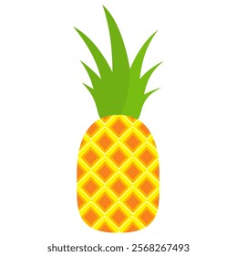 pineapple fruit vector. pineapple fruit vector collection. pineapple fruit illustration in flat style. fresh summer fruit.