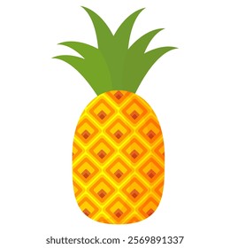 pineapple fruit vector. pineapple fruit vector collection. pineapple fruit illustration in flat style. fresh summer fruit.