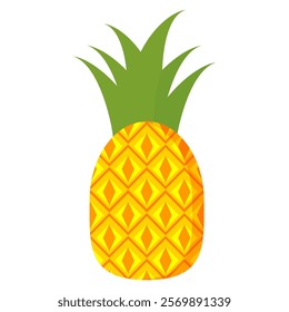 pineapple fruit vector. pineapple fruit vector collection. pineapple fruit illustration in flat style. fresh summer fruit.