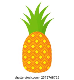 pineapple fruit vector. pineapple fruit vector collection. pineapple fruit illustration in flat style. fresh summer fruit.