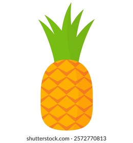 pineapple fruit vector. pineapple fruit vector collection. pineapple fruit illustration in flat style. fresh summer fruit.