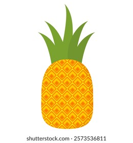 pineapple fruit vector. pineapple fruit vector collection. pineapple fruit illustration in flat style. fresh summer fruit.