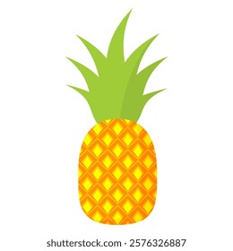 pineapple fruit vector. pineapple fruit vector collection. pineapple fruit illustration in flat style. fresh summer fruit.