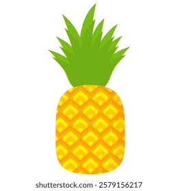 pineapple fruit vector. pineapple fruit vector collection. pineapple fruit illustration in flat style. fresh summer fruit.