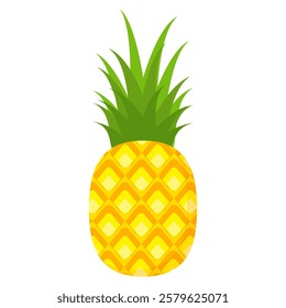 pineapple fruit vector. pineapple fruit vector collection. pineapple fruit illustration in flat style. fresh summer fruit.