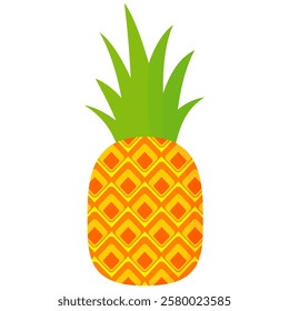 pineapple fruit vector. pineapple fruit vector collection. pineapple fruit illustration in flat style. fresh summer fruit.