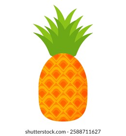 Pineapple fruit vector. pineapple fruit vector collection. pineapple fruit illustration in flat style. fresh summer fruit