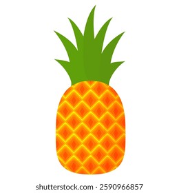 pineapple fruit vector. pineapple fruit vector collection. pineapple fruit illustration in flat style. fresh summer fruit.
