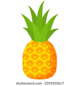 pineapple fruit vector. pineapple fruit vector collection. pineapple fruit illustration in flat style. fresh summer fruit.