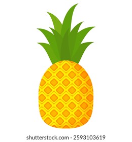 pineapple fruit vector. pineapple fruit vector collection. pineapple fruit illustration in flat style. fresh summer fruit.