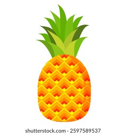 pineapple fruit vector. pineapple fruit vector collection. pineapple fruit illustration in flat style. fresh summer fruit.