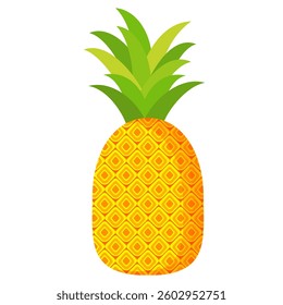 Pineapple fruit vector. pineapple fruit vector collection. pineapple fruit illustration in flat style. fresh summer fruit