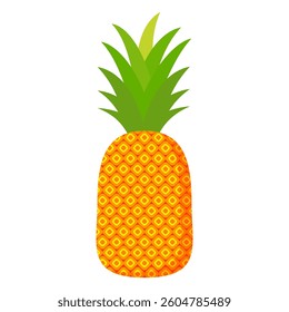 Pineapple fruit vector. pineapple fruit vector collection. pineapple fruit illustration in flat style. fresh summer fruit