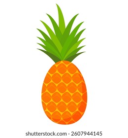 Pineapple fruit vector. pineapple fruit vector collection. pineapple fruit illustration in flat style. fresh summer fruit