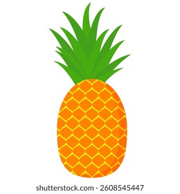 Pineapple fruit vector. pineapple fruit vector collection. pineapple fruit illustration in flat style. fresh summer fruit