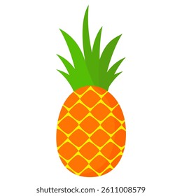 pineapple fruit vector. pineapple fruit vector collection. pineapple fruit illustration in flat style. fresh summer fruit.