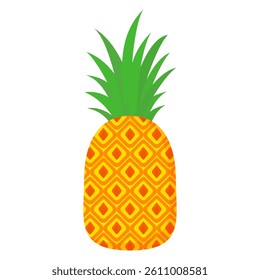 pineapple fruit vector. pineapple fruit vector collection. pineapple fruit illustration in flat style. fresh summer fruit.