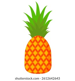 Pineapple fruit vector. pineapple fruit vector collection. pineapple fruit illustration in flat style. fresh summer fruit