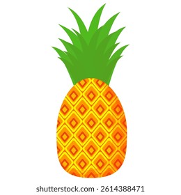 Pineapple fruit vector. pineapple fruit vector collection. pineapple fruit illustration in flat style. fresh summer fruit