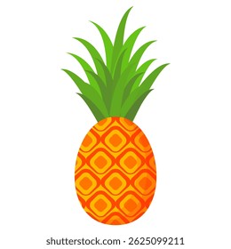 pineapple fruit vector. pineapple fruit vector collection. pineapple fruit illustration in flat style. fresh summer fruit.