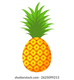 pineapple fruit vector. pineapple fruit vector collection. pineapple fruit illustration in flat style. fresh summer fruit.