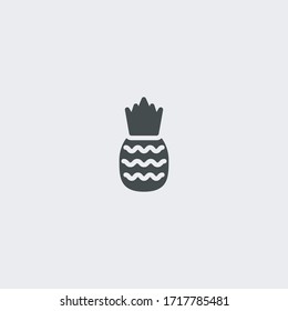 Pineapple fruit vector icon illustration sign