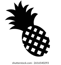 pineapple fruit vector, icon or logo, the design is very simple, the color is black, the design looks very easy, you can download our vector according to your wishes