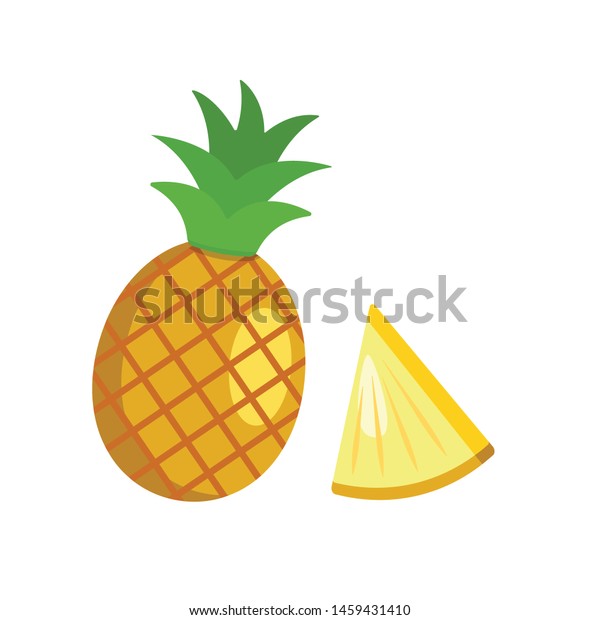 Pineapple Fruit Vector Illustration Pine Apple Stock Vector Royalty Free 1459431410 Shutterstock 0822